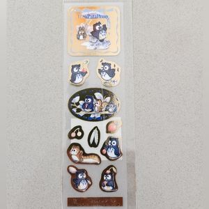 Sanrio PataPataPeppy Gold Stickers Vintage 1992